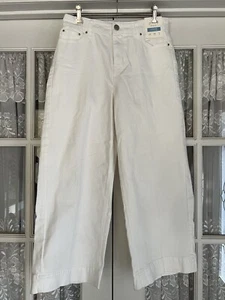 Joules White Denim Connie pantaloni a gamba larga 6 nuovi con etichette - Foto 1 di 5