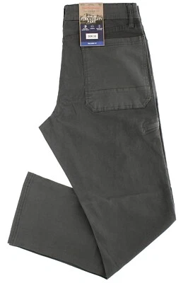 Pantalones utilitarios flexibles vintage resistentes a la intemperie para hombre calce relajado elásticos de lona de 5 bolsillos Foto 1 de 4