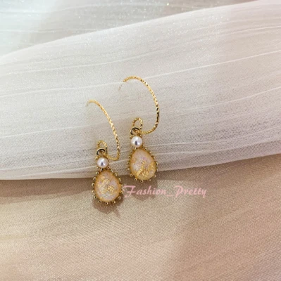 ¡¡Recién llegado!! Bonitos pendientes colgantes vintage de perlas y piedras sintéticas -- (venta caliente) Foto 1 de 3