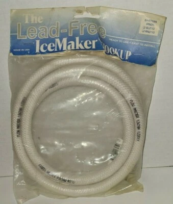 Línea de agua de manguera trenzada de polietileno de 5' para máquina de hielo sin plomo 1/4c  Foto 1 de 4