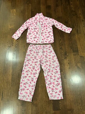 Girls Kids Unbranded Pink Bunny Two Piece PJs Pajamas Size Large 10-12 - Image 1 of 4