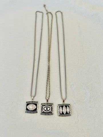 3 PCS Oakland Raiders Championship Super Bowl Pendant Necklace, US SHIP Cover