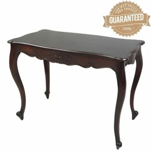 Solid Mahogany Wood Crafted Hall Table Antique Reproduction French Style - Picture 1 of 4