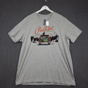PENDLETON T Shirt Mens 2XL Grey Graphic Print Road Trip Mountains Short Sleeve - Picture 1 of 9
