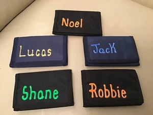 Personalised Boys / Men’s Tri-Fold Wallet With Coin Holder Selected Names Only - Picture 1 of 20