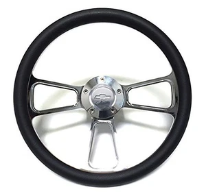 1967-1968 Chevy Chevelle 14" Billet Black Muscle Wheel Chevy Horn & Adapter - Picture 1 of 3