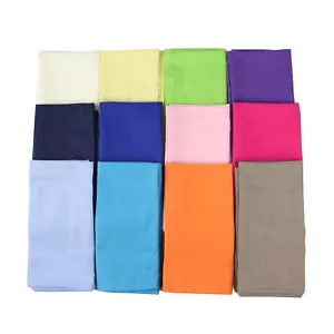 Solid Color Cotton Linen Blended Dinner Cloth Napkins - Set of 12 (40 x 40 cm) - Picture 1 of 226