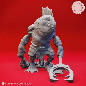 Kuo-toa Merfolk Fishman Trap -  Monster - Yasashii -  Dungeons and Dragons 32mm - Picture 1 of 2