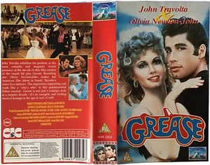 Grease VHS PAL Video Tape John Travolta Olivia Newton John Cert PG 1978 Musical - Picture 1 of 6