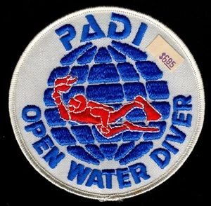 PADI OPEN WATER DIVER Patch vintage 4" - Foto 1 di 2