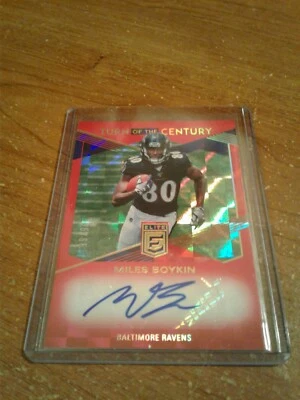 2019 Elite Football Miles Boykin Turn Of The century Auto Numbered 99/99 - Image 1 of 3