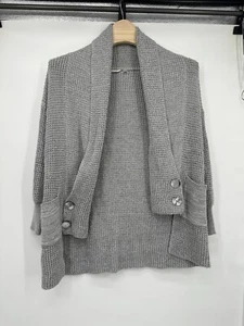 Soft Surroundings Cardigan Size M open cardigan gray heavy open cute acent - Picture 1 of 11