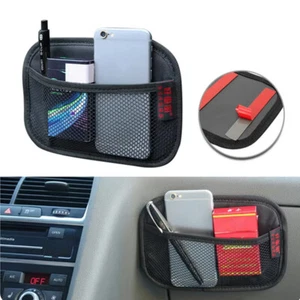 Car Seat Side Pocket Organizer Cell Phone Sunglasses Seat Door Storage Mesh Bag - Foto 1 di 13