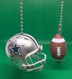 DALLAS COWBOYS CEILING FAN PULL CHAIN SET HELMET AND FOOTBALL - Picture 1 of 4