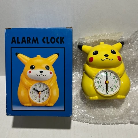 Vintage Pikachu Quartz Alarm Clock Red Cheeks Rare With Box Cover