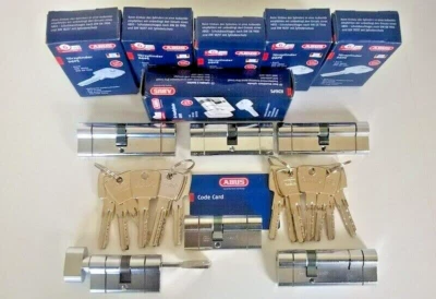 6 CYLINDRES SERRURE HAUTE SECURITE S'ENTROUVRANT ABUS D6PS DIMENSIONS AU CHOIX