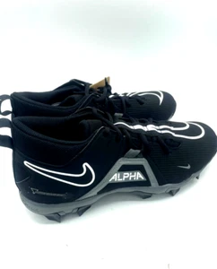 Nike Alpha Menace 3 Shark Men's 10.5 Football Cleats Black/Grey/White CV0582-010 - Picture 1 of 6