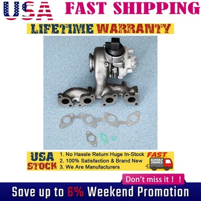 03L253056 Para VW Beetle Golf Jetta Audi A3 2.0L Diesel Turbocompresor EE. UU. BV43 Foto 1 de 4
