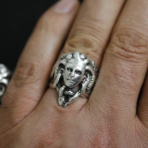 Medusa Ring, Silber Ring, altsilber - Picture 1 of 11