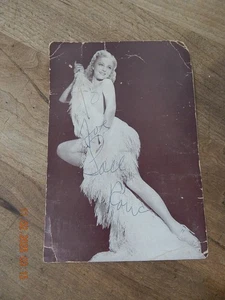 Vintage Miss Sally Rand Autographed Burlesque 5x7 Photo Card, Portland Oregon - Picture 1 of 2