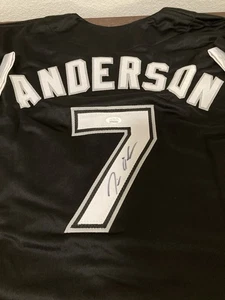 Tim Anderson Signed Autograph Black Custom Jersey White Sox JSA - Picture 1 of 4
