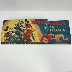 Vintage 1930s Mickey Mouse Christmas Lights NOMA Untested 2 Sets Plastic Disney - Picture 1 of 20