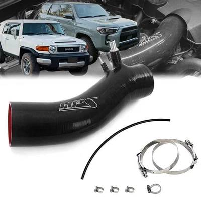 HPS Black Silicone Post MAF Intake Hose For 10-24 4Runner/10-14 FJ Cruiser V6 - Image 1 of 3