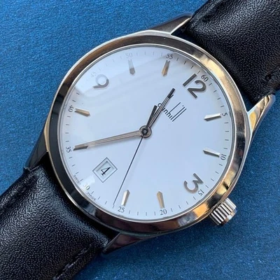 Dunhill Cityscape 8003 Watch Leather Strap 37mm Case Diameter 19 5cm - Image 1 of 4