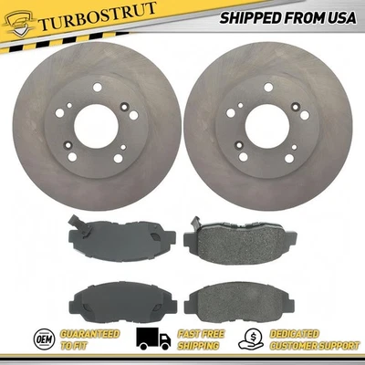 Kit de pastillas de freno y rotores delanteros para Civic Honda 2006-2011 garantía de por vida Foto 1 de 2
