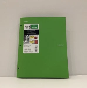 5-Star 4 Pocket 2-In-1 Folder (Green) - Picture 1 of 4