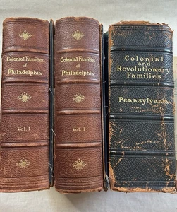 Colonial Families of Philadelphia 1911 Revolutionary Pennsylvania 1939 Genealogy - Picture 1 of 15
