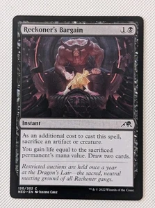 MTG Kamigawa:Neon Dynasty Common RECKONER'S BARGAIN NM - Imagen 1 de 1