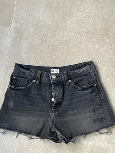 River Island Black Denim Shorts - Picture 1 of 3