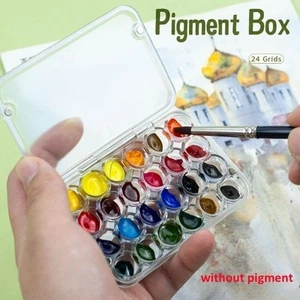 Mini caja de embalaje de pintura de acuarela vacía 0,8 ml 24 rejillas caja hidratante portátil - Imagen 1 de 8