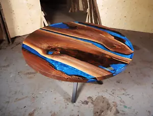 60" Round Epoxy Resin Table Top For Dining Kitchen Tables - Modern Home Decor - Picture 1 of 4