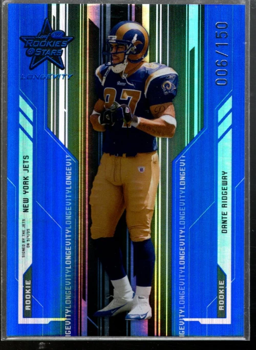 A7171- 2005 Leaf Rookies and Stars Longevity Sapphire #217 Dante Ridgeway /150 - Image 1 of 2