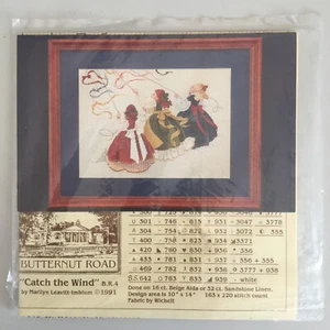 Brandneu in Verpackung BUTTERNUT ROAD VIKTORIANISCHE DESIGNS "FANG DEN WIND" KREUZSTICHMUSTER - Bild 1 von 2