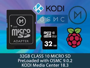 OSMC 18.3 for Raspberry Pi PreLoaded Class 10 Micro SD - Picture 1 of 8