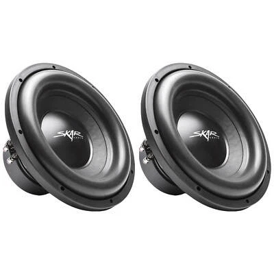 (2) NEW SKAR AUDIO SDR-12 D4 12" 1200W MAX POWER DUAL 4 OHM SUBWOOFERS - PAIR - Image 1 of 4