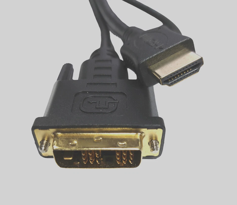 100 Stück Assell High Speed HDMI/DVI Kabel vergoldet HDMI A / DVI-D (18+1) 0,90m - Bild 1 von 2