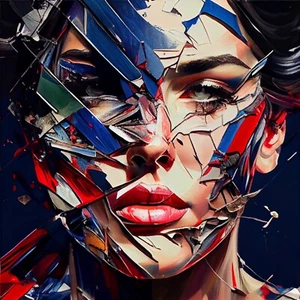 Fragmented Woman inspired by Le Cage of Sandra Chevrier / Giclee / COA / 30x30" - Picture 1 of 12