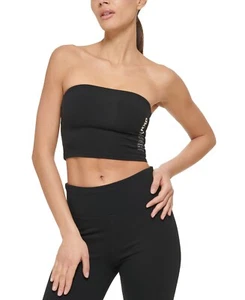 DKNY Sport Women's Size XS Black White Exploded Sport Outline Logo Tube Top - Picture 1 of 1