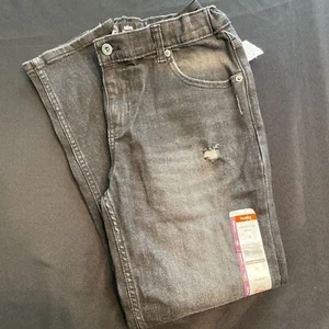 Wonder Nation Jungen verstellbare Taille schwarze Jeans 12 Husky Stretch neu mit Etikett - Bild 1 von 8