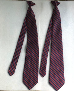 Prosper Exclusive Set of 2 Clip-on Striped Ties Hand Made in China XXL 22 x 3.75 - Picture 1 of 16