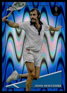 JOHN NEWCOMBE 2021 Topps Chrome Tennis BLUE RAYWAVE REFRACTOR 11/99 #49