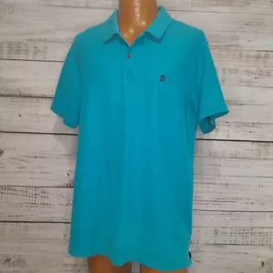 Camicia Izod uomo XL polo blu logo ricamato golf preppy casual tempo libero - Foto 1 di 8