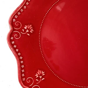 VERA BRADLEY ~MY HOME~ Red 13" Charger Plate(s) J Willfred Portugal - Picture 1 of 4