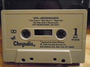 RARE ADVANCE PROMO UFO CASSETTE TAPE Misdemeanor metal DAMNED Waysted Magnum '86 - Picture 1 of 2