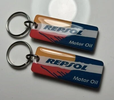 Repsol Motor Oil Honda CBR Fireblade Motorcycle Key Chain 2 pack  - Image 1 of 2