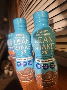 2 ~GNC Total Lean Shake + 25g Protein + Cookies & Cream + Zero Added Sugar - Picture 1 of 1